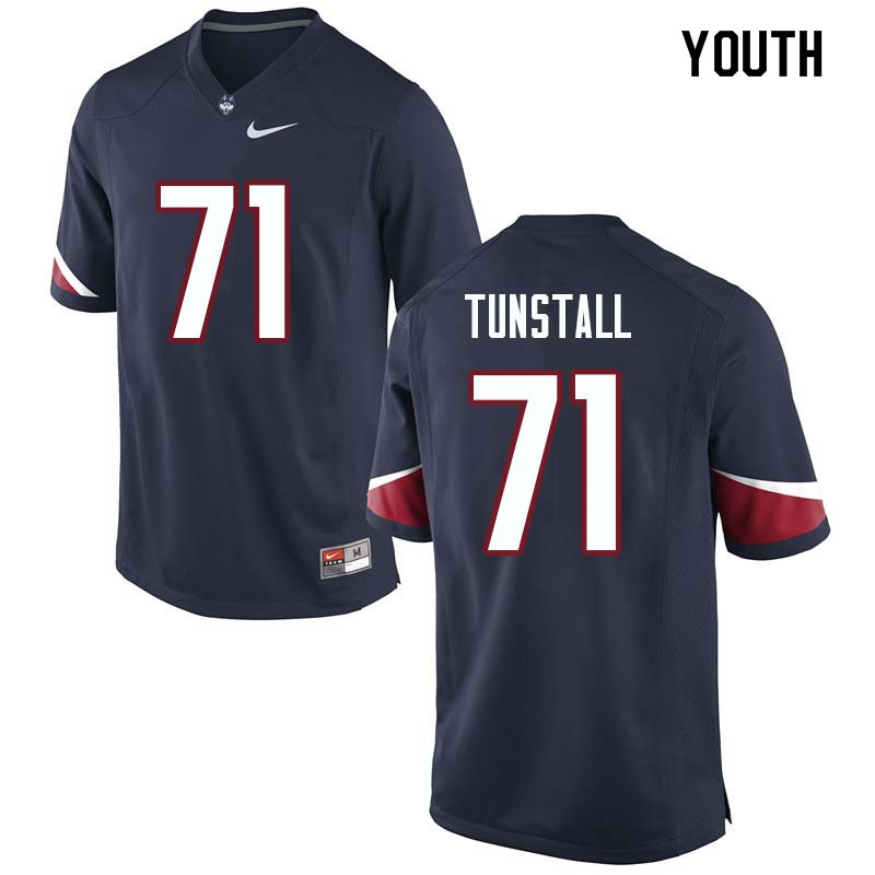 Youth #71 James Tunstall Uconn Huskies College Football Jerseys Sale-Navy - Click Image to Close